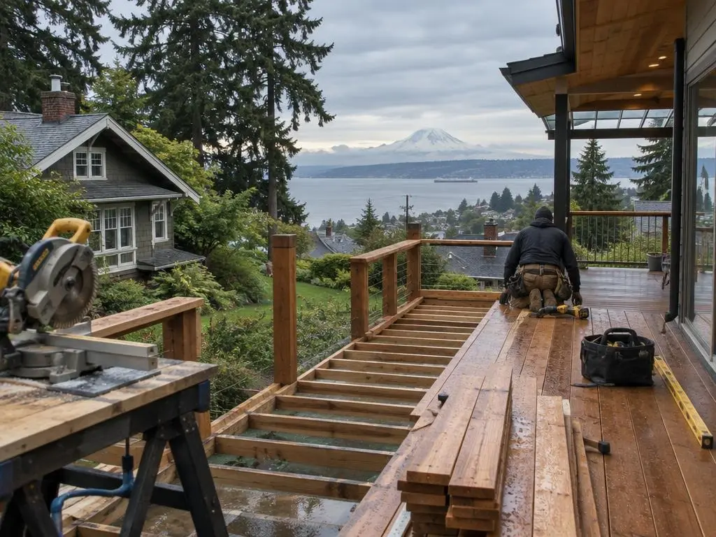 Wood Deck Building in Tacoma, WA